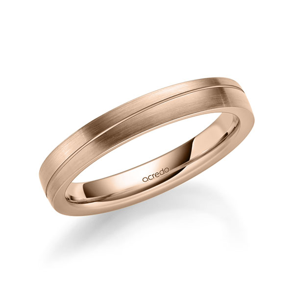 Klassieke trouwring in roodgoud 18 kt. van acredo - A-1717-16