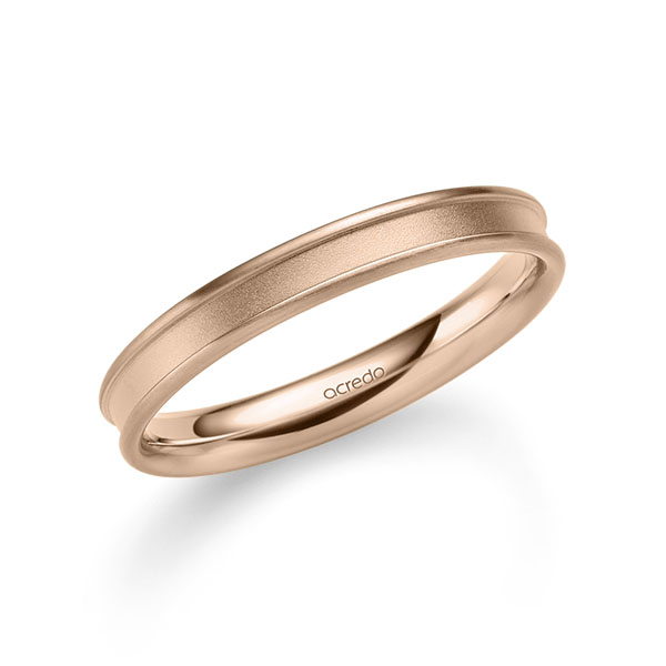 Klassieke trouwring in roodgoud 18 kt. van acredo - A-2368-34