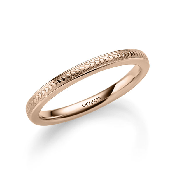 Klassieke trouwring in roodgoud 18 kt. van acredo - A-2378-6