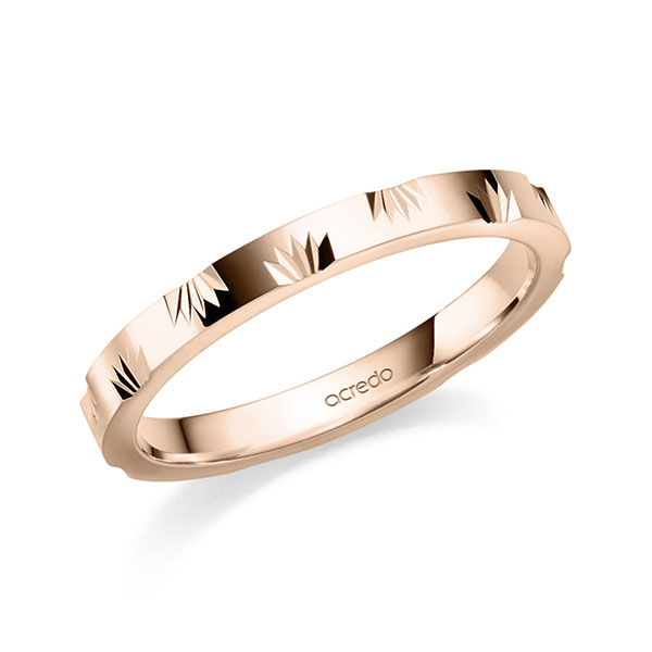 Klassieke trouwring in roodgoud 18 kt. van acredo - S-1397-4 Klassieke trouwring in roodgoud 18 kt. van acredo - S-1397-4