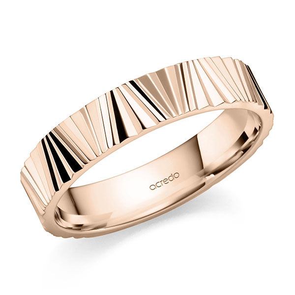 Klassieke trouwring in roodgoud 18 kt. van acredo - S-1416-4
