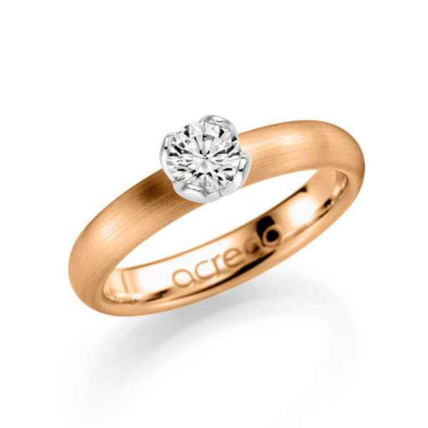 klassieke trouwring in roségoud 14 kt. met 0,5 ct. Briljanten tw/si van acredo - A-1131-5 klassieke trouwring in roségoud 14 kt. met 0,5 ct. Briljanten tw/si van acredo - A-1131-5