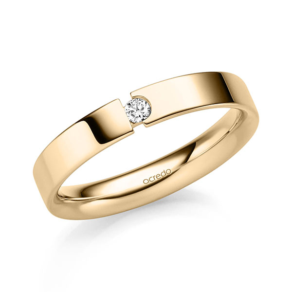 klassieke trouwring in roségoud 14 kt. met in totaal 0,06 ct. Briljant tw/si van acredo - S-1326-3 klassieke trouwring in roségoud 14 kt. met in totaal 0,06 ct. Briljant tw/si van acredo - S-1326-3