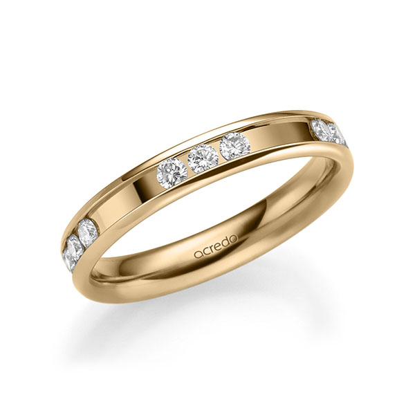 Klassieke trouwring in roségoud 14 kt. met in totaal 0,6 ct. Briljant tw/si van acredo - A-2212-5 Klassieke trouwring in roségoud 14 kt. met in totaal 0,6 ct. Briljant tw/si van acredo - A-2212-5