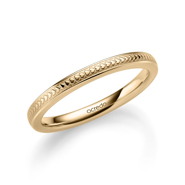 Klassieke trouwring in roségoud 14 kt. van acredo - A-2378-4