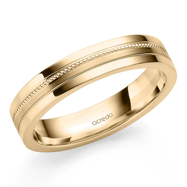 Klassieke trouwring in roségoud 14 kt. van acredo - S-1319-3