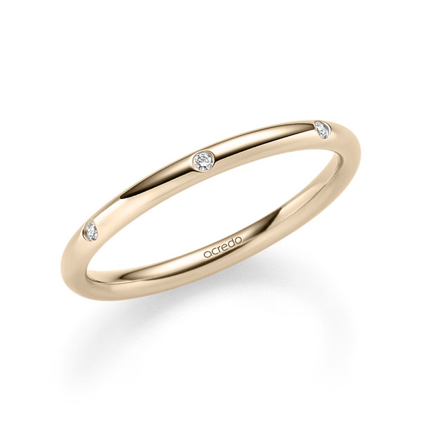 klassieke trouwring in Signature Goud 585 met in totaal 0,056 ct. Briljant tw/si van acredo - A-2342-11 klassieke trouwring in Signature Goud 585 met in totaal 0,056 ct. Briljant tw/si van acredo - A-2342-11