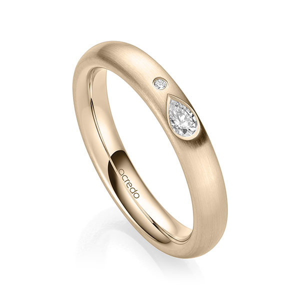 klassieke trouwring in Signature Goud 585 met in totaal 0,108 ct. Briljant tw,vs tw/si van acredo