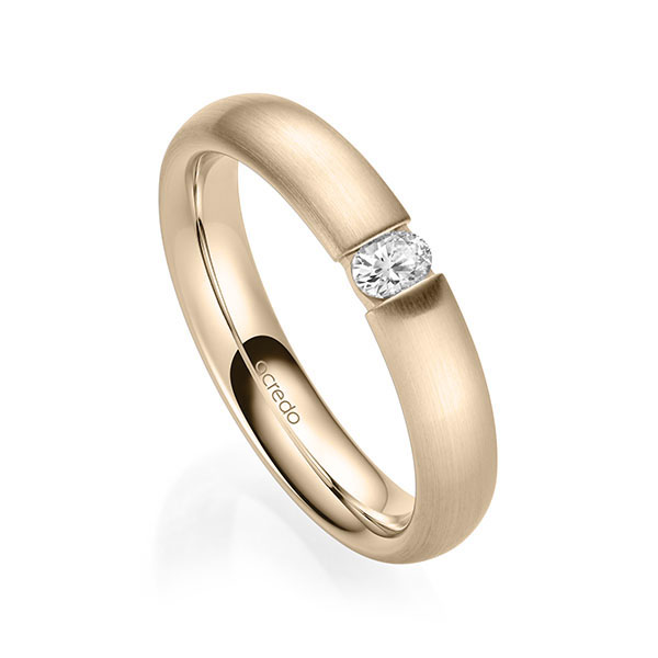 klassieke trouwring in Signature Goud 585 met in totaal 0,1 ct. tw,vs van acredo