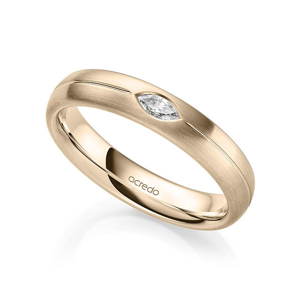 Klassieke trouwring in Signature Goud 585 met in totaal 0,1 ct. tw,vs van acredo