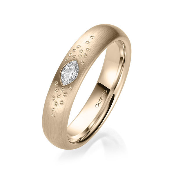 klassieke trouwring in Signature Goud 585 met in totaal 0,1 ct. tw,vs van acredo
