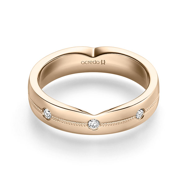 Klassieke trouwring in Signature Goud 585 met in totaal 0,24 ct. Briljant tw/si van acredo - A-2256-19 Klassieke trouwring in Signature Goud 585 met in totaal 0,24 ct. Briljant tw/si van acredo - A-2256-19