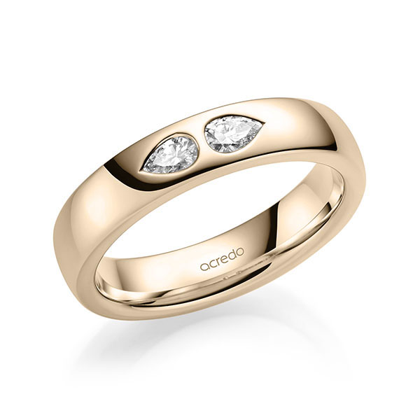 klassieke trouwring in Signature Goud 585 met in totaal 0,2 ct. tw,vs van acredo