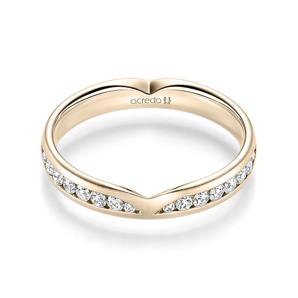 Klassieke trouwring in Signature Goud 585 met in totaal 0,624 ct. Briljant tw/si van acredo