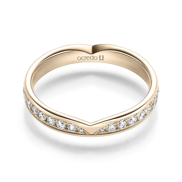 Klassieke trouwring in Signature Goud 585 met in totaal 0,6 ct. Briljant tw/si van acredo Klassieke trouwring in Signature Goud 585 met in totaal 0,6 ct. Briljant tw/si van acredo