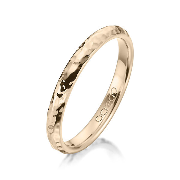 klassieke trouwring in Signature Goud 750 hamerslag van acredo - A-1274-21