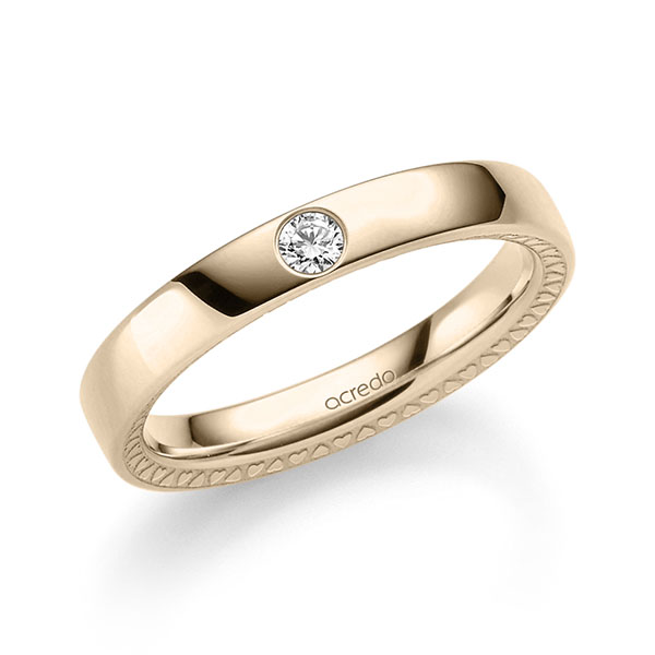Klassieke trouwring in Signature Goud 750 met in totaal 0,06 ct. Briljant tw/si van acredo - A-2369-7 Klassieke trouwring in Signature Goud 750 met in totaal 0,06 ct. Briljant tw/si van acredo - A-2369-7