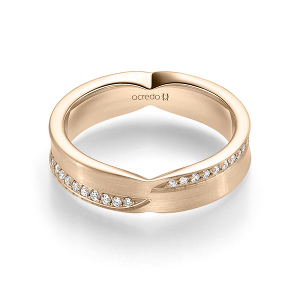 Klassieke trouwring in Signature Goud 750 met in totaal 0,336 ct. Briljant tw/si van acredo - A-2331-8 Klassieke trouwring in Signature Goud 750 met in totaal 0,336 ct. Briljant tw/si van acredo - A-2331-8
