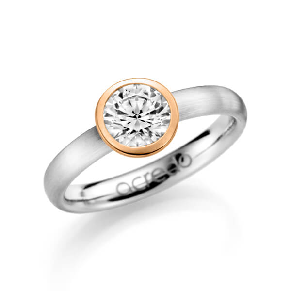 klassieke trouwring in witgoud 14 kt. met 1 ct. Briljanten tw/si van acredo