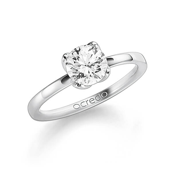 klassieke trouwring in witgoud 14 kt. met 1 ct. Briljanten tw/si van acredo - A-1189-1 klassieke trouwring in witgoud 14 kt. met 1 ct. Briljanten tw/si van acredo - A-1189-1
