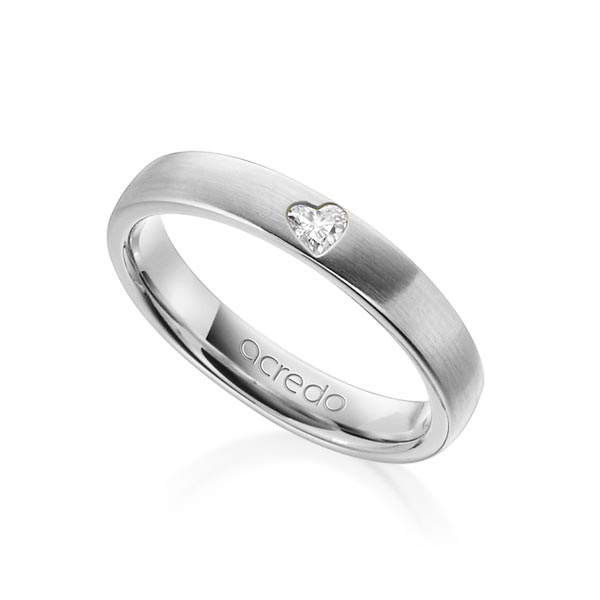 klassieke trouwring in witgoud 14 kt. met in totaal 0,08 ct. Hart-Diamant tw,vs van acredo - A-1242-10 klassieke trouwring in witgoud 14 kt. met in totaal 0,08 ct. Hart-Diamant tw,vs van acredo - A-1242-10