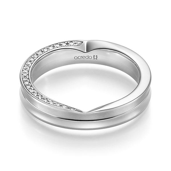 Klassieke trouwring in witgoud 14 kt. met in totaal 0,23 ct. Briljant tw/si van acredo - A-2329-15 Klassieke trouwring in witgoud 14 kt. met in totaal 0,23 ct. Briljant tw/si van acredo - A-2329-15