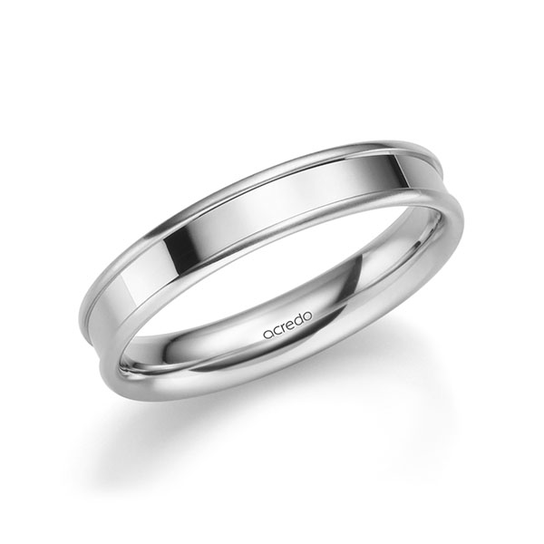 Klassieke trouwring in witgoud 14 kt. van acredo - A-2211-4 Klassieke trouwring in witgoud 14 kt. van acredo - A-2211-4