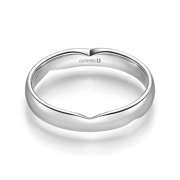 Klassieke trouwring in witgoud 14 kt. van acredo