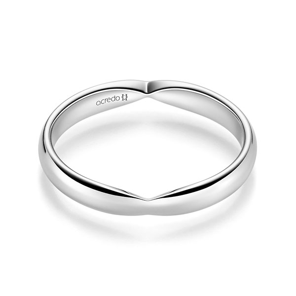 Klassieke trouwring in witgoud 14 kt. van acredo