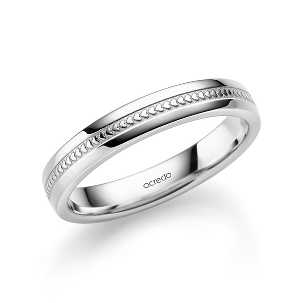 Klassieke trouwring in witgoud 14 kt. van acredo - A-2379-1 Klassieke trouwring in witgoud 14 kt. van acredo - A-2379-1