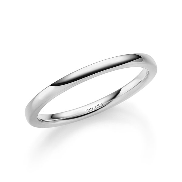 Klassieke trouwring in witgoud 14 kt. van acredo - A-2382-6