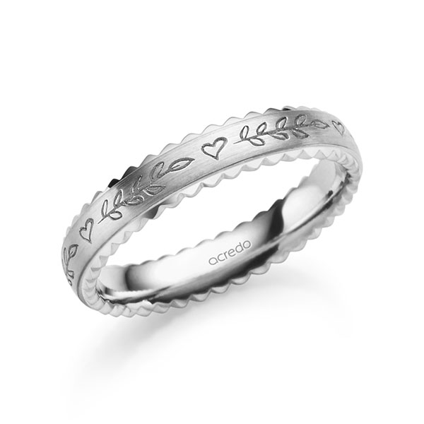 Klassieke trouwring in witgoud 14 kt. van acredo - A-2400-17 Klassieke trouwring in witgoud 14 kt. van acredo - A-2400-17