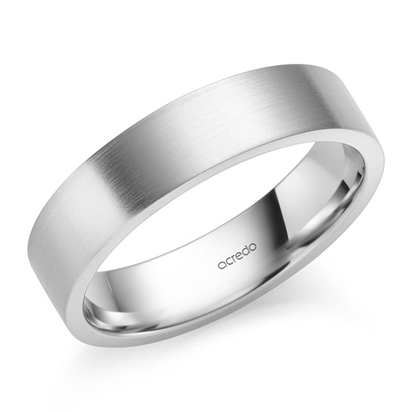 klassieke trouwring in witgoud 14 kt. van acredo