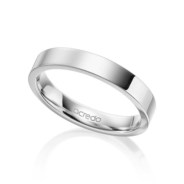 klassieke trouwring in witgoud 18 kt. van acredo