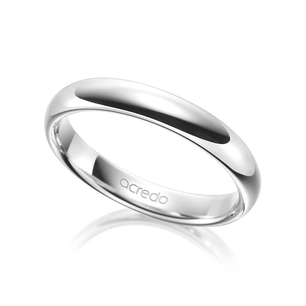 klassieke trouwring in witgoud 18 kt. van acredo