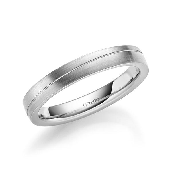 Klassieke trouwring in witgoud 18 kt. van acredo - A-1717-14 Klassieke trouwring in witgoud 18 kt. van acredo - A-1717-14