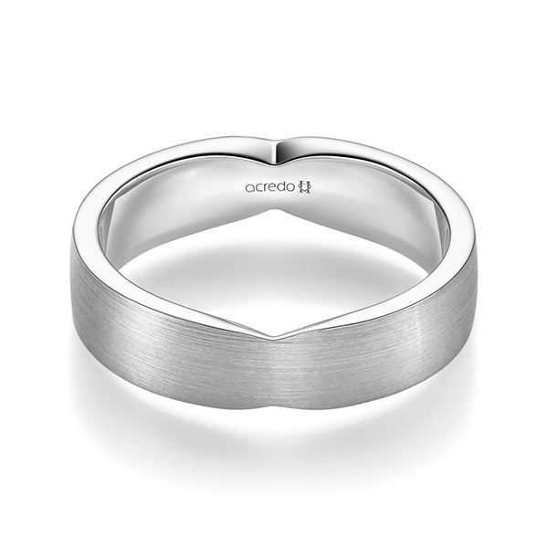 Klassieke trouwring in witgoud 18 kt. van acredo - A-2352-13