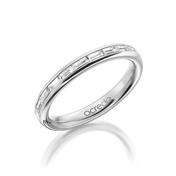 klassischer Memoire-Trauring/Ehering in außen Graugold 585 , innen Graugold 585 halbausgefasst mit zus. 0,5 ct. Baguette-Diamant tw, vs von acredo - A-1555-8 klassischer Memoire-Trauring/Ehering in außen Graugold 585 , innen Graugold 585 halbausgefasst mit zus. 0,5 ct. Baguette-Diamant tw, vs von acredo - A-1555-8