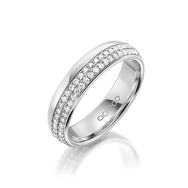 klassischer Memoire-Trauring/Ehering in außen Graugold 585 , innen Graugold 585 vollausgefasst mit zus. 0,752 ct. Brillant tw, si von acredo - A-1560-8 klassischer Memoire-Trauring/Ehering in außen Graugold 585 , innen Graugold 585 vollausgefasst mit zus. 0,752 ct. Brillant tw, si von acredo - A-1560-8