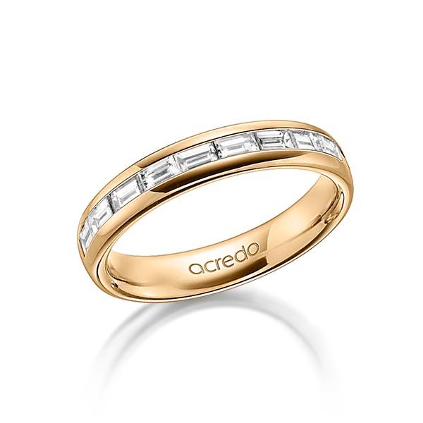 klassischer Memoire-Trauring/Ehering in außen Roségold 585 , innen Roségold 585 halbausgefasst mit zus. 0,8 ct. Baguette-Diamant tw, vs von acredo - A-1557-7 klassischer Memoire-Trauring/Ehering in außen Roségold 585 , innen Roségold 585 halbausgefasst mit zus. 0,8 ct. Baguette-Diamant tw, vs von acredo - A-1557-7