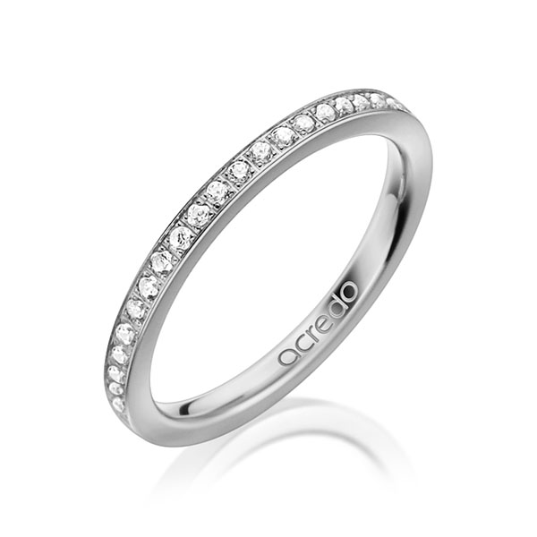 klassischer Memoire-Trauring/Ehering in Graugold 585 halbausgefasst mit zus. 0,22 ct. Brillant tw, si von acredo - A-1593-3 klassischer Memoire-Trauring/Ehering in Graugold 585 halbausgefasst mit zus. 0,22 ct. Brillant tw, si von acredo - A-1593-3