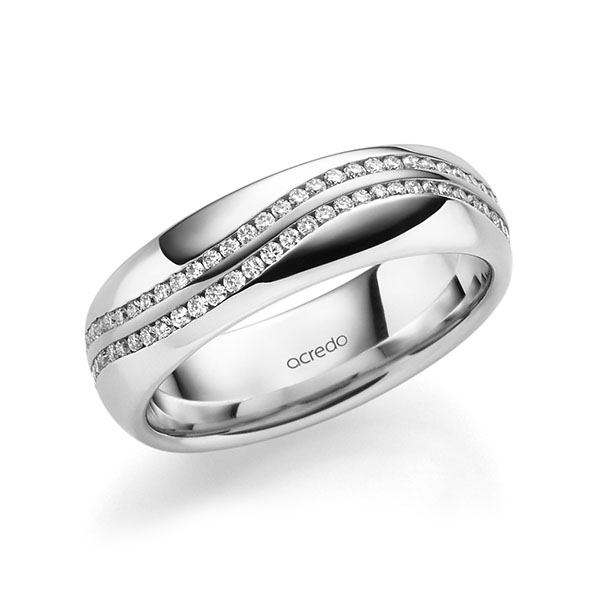 klassischer Memoire-Trauring/Ehering in Platin 950 vollausgefasst mit zus. 0,59 ct. Brillant tw, si von acredo - A-1711-26 klassischer Memoire-Trauring/Ehering in Platin 950 vollausgefasst mit zus. 0,59 ct. Brillant tw, si von acredo - A-1711-26