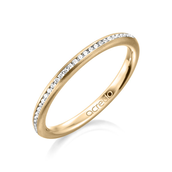 klassischer Memoire-Trauring/Ehering in Roségold 585 halbausgefasst mit zus. 0,145 ct. Brillant tw, si von acredo - A-1592-5 klassischer Memoire-Trauring/Ehering in Roségold 585 halbausgefasst mit zus. 0,145 ct. Brillant tw, si von acredo - A-1592-5