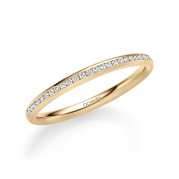 klassischer Memoire-Trauring/Ehering in Roségold 585 halbausgefasst mit zus. 0,14 ct. Brillant tw, si von acredo klassischer Memoire-Trauring/Ehering in Roségold 585 halbausgefasst mit zus. 0,14 ct. Brillant tw, si von acredo