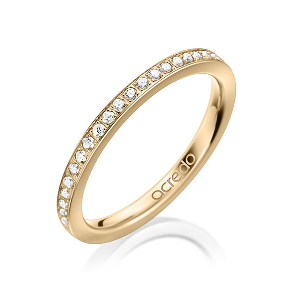 klassischer Memoire-Trauring/Ehering in Roségold 585 halbausgefasst mit zus. 0,22 ct. Brillant tw, si von acredo - A-1593-4 klassischer Memoire-Trauring/Ehering in Roségold 585 halbausgefasst mit zus. 0,22 ct. Brillant tw, si von acredo - A-1593-4