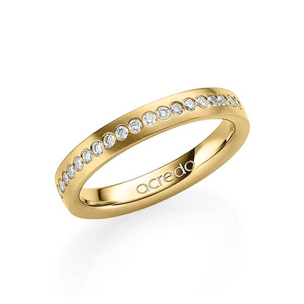 klassischer Trauring/Ehering in außen Gelbgold 585 , innen Gelbgold 585 mit zus. 0,225 ct. Brillant tw, si von acredo - A-1551-7 klassischer Trauring/Ehering in außen Gelbgold 585 , innen Gelbgold 585 mit zus. 0,225 ct. Brillant tw, si von acredo - A-1551-7