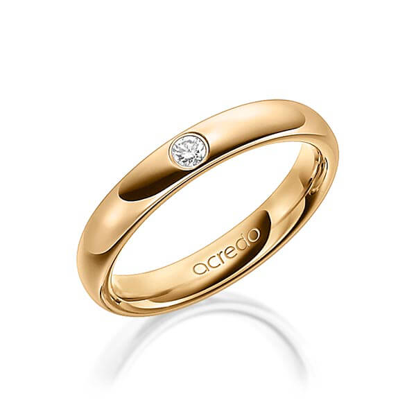 klassischer Trauring/Ehering in aussen Roségold 585 , innen Roségold 585 mit zus. 0,06 ct. Brillant tw, si von acredo - A-1476-5 klassischer Trauring/Ehering in aussen Roségold 585 , innen Roségold 585 mit zus. 0,06 ct. Brillant tw, si von acredo - A-1476-5