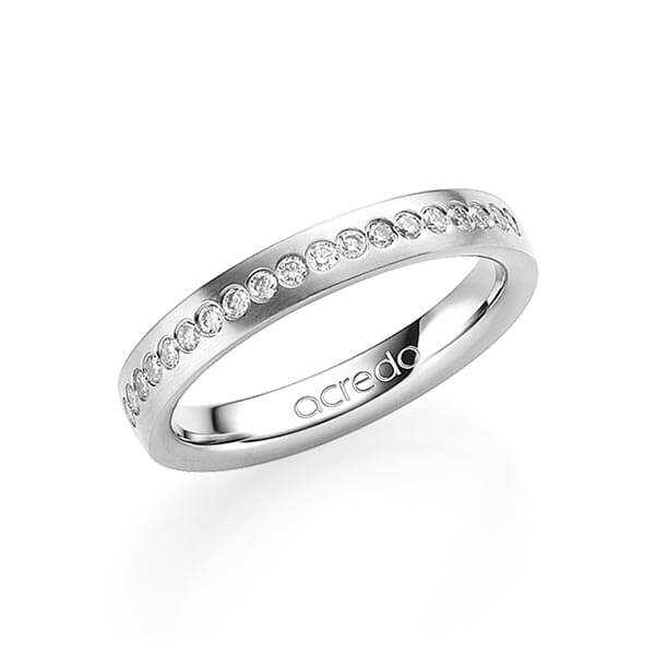 klassischer Trauring/Ehering in außen Weißgold 585 , innen Weißgold 585 mit zus. 0,225 ct. Brillant tw, si von acredo - A-1551-4 klassischer Trauring/Ehering in außen Weißgold 585 , innen Weißgold 585 mit zus. 0,225 ct. Brillant tw, si von acredo - A-1551-4