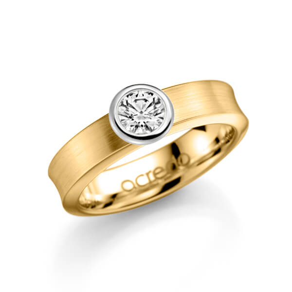 klassischer Trauring/Ehering in Gelbgold 585 mit 0,5 ct. Brillant tw, si von acredo - A-1136-3 klassischer Trauring/Ehering in Gelbgold 585 mit 0,5 ct. Brillant tw, si von acredo - A-1136-3