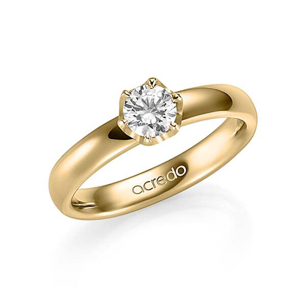 klassischer Trauring/Ehering in Gelbgold 585 mit 0,5 ct. Brillant tw, vs von acredo - A-1358-2 klassischer Trauring/Ehering in Gelbgold 585 mit 0,5 ct. Brillant tw, vs von acredo - A-1358-2